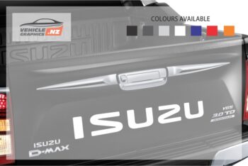 Isuzu Back Tailgate Lettering Decal