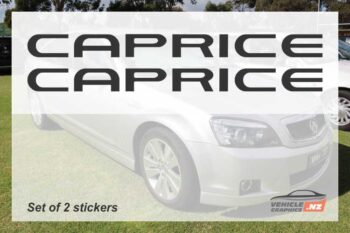 Holden Caprice Text Decal