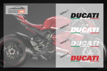 Ducati Text With Flag Decals